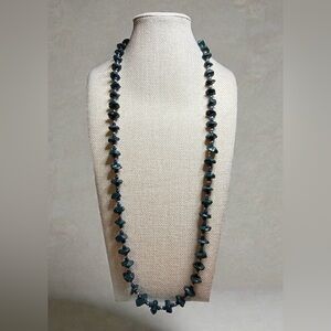 Artisan Made Midnight Guardian — Bloodstone & Blue Faceted Onyx Necklace